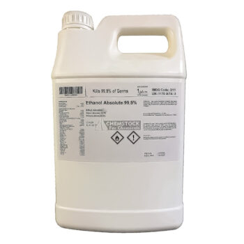 Chemstock for Chemicals Alcohol Ethyl (Ethanol) 99.9% Pure 3.78 litre (1 gal)